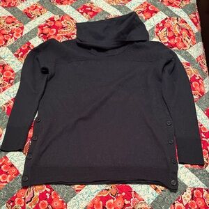 Adrienne Vittadini Dark Green Cowl Neck Sweater